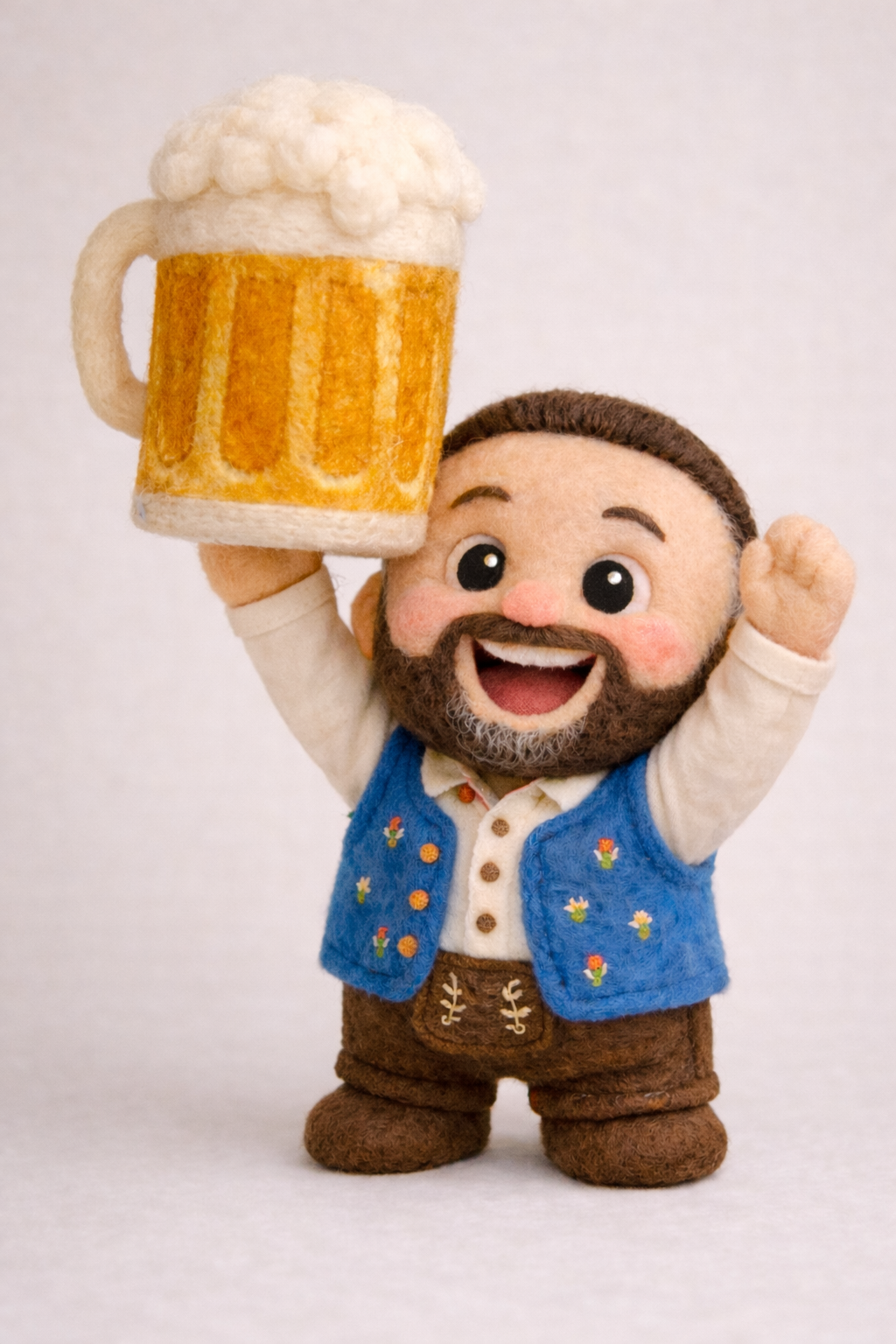 Sepp celebrating with a beer stein